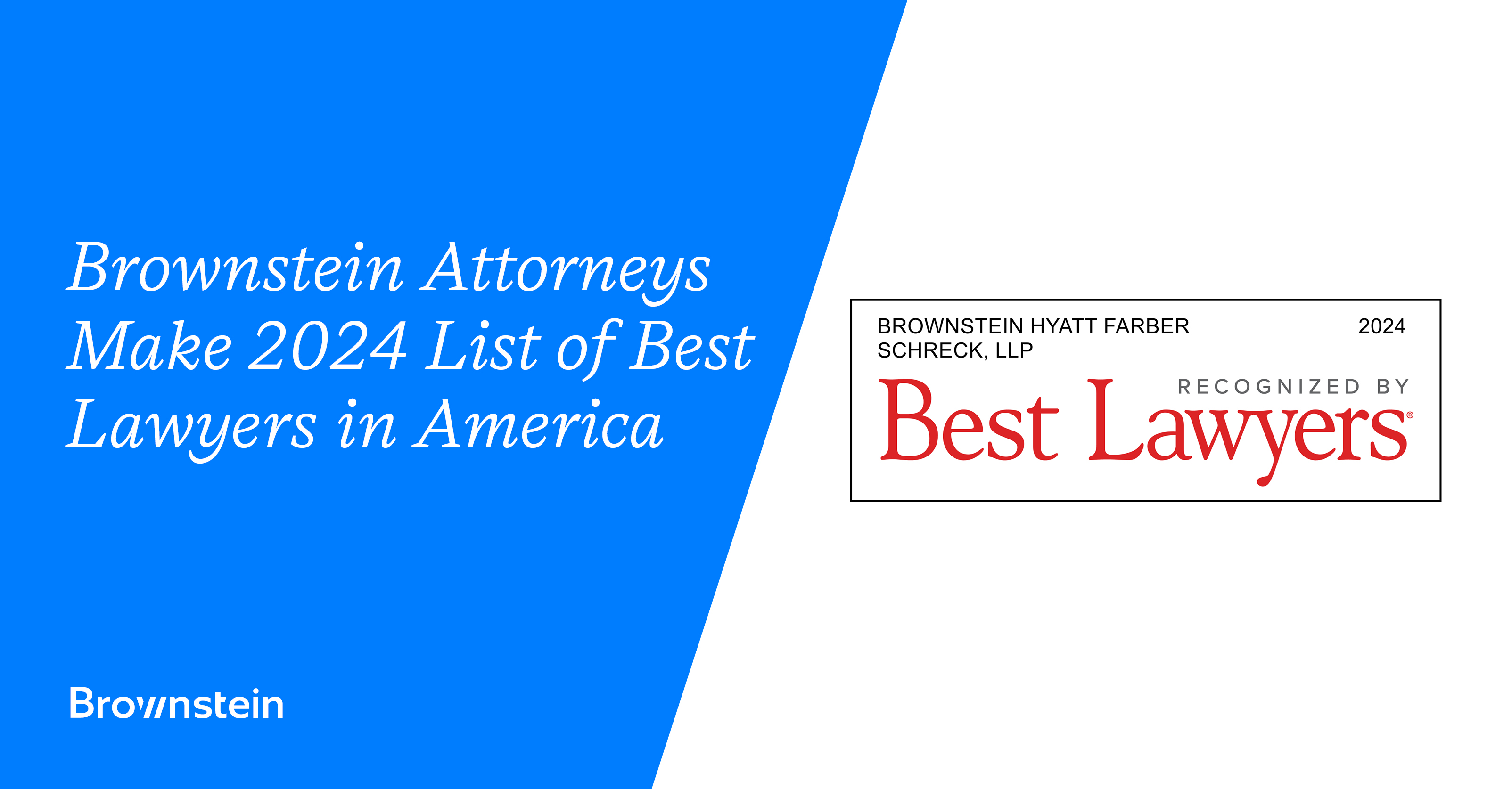 Brownstein Attorneys Make 2024 List of Best Lawyers in America